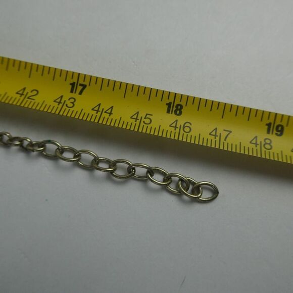 LOFT Silver Tone Rhinestone Faux Pearl Dangle Bib Statement Necklace Chain 18.5" - Picture 9 of 9